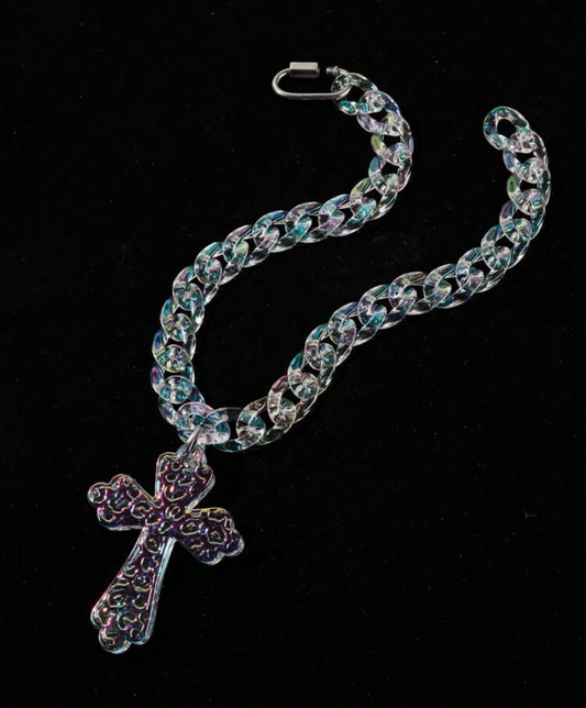Cuban Link Chain With Cross