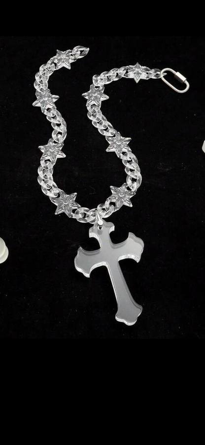 Cross Pendant with Cuban chain