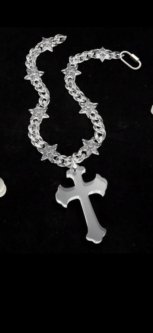 Cross Pendant with Cuban chain
